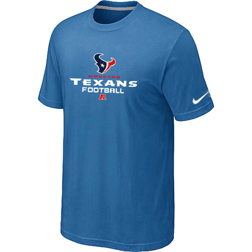 Nike Houston Texans Critical Victory NFL T-Shirt - Light Blue